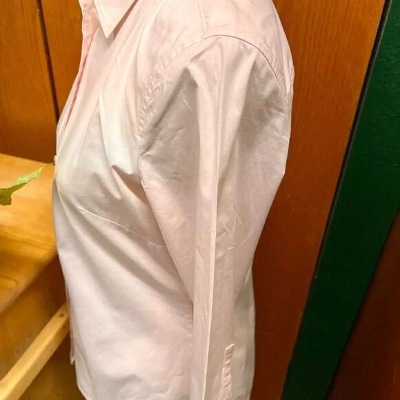 EUC J. Crew 3/4 Sleeve Light Pink Button Down Top #14 - Picture 5 of 10